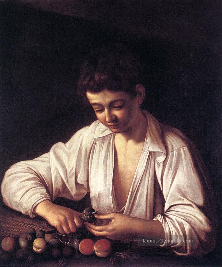 Boy Schale einer Frucht Caravaggio Ölgemälde